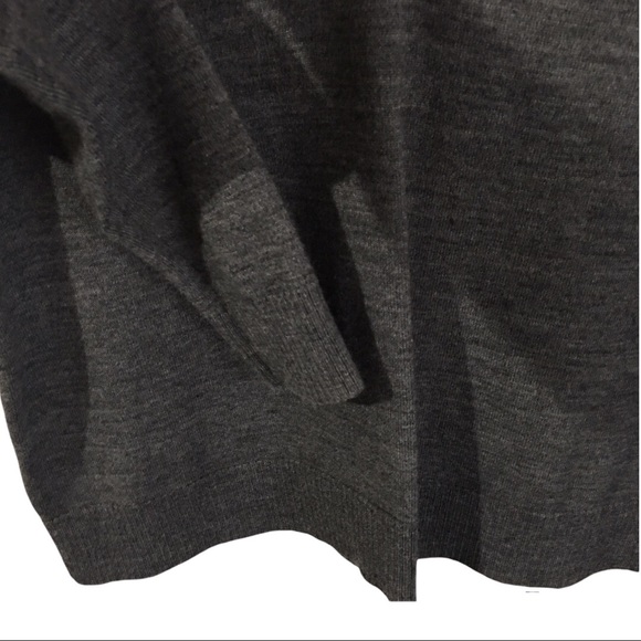 Charter Club Petite 51% Merino Wool Overlapped V-neck Long Sleeve Gray size P/P - Picture 6 of 10